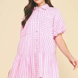 Pink Striped Dress